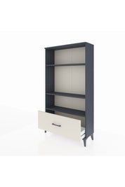 Arges Dolap 3 Raflı Tek Çekmeceli 88x30x163 Antrasit-Aytaşı