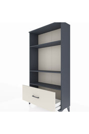 Arges Dolap 3 Raflı Tek Çekmeceli 88x30x163 Antrasit-Aytaşı