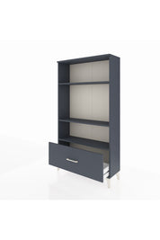 Arges Dolap 3 Raflı Tek Çekmeceli 88x30x163 Antrasit-Antrasit