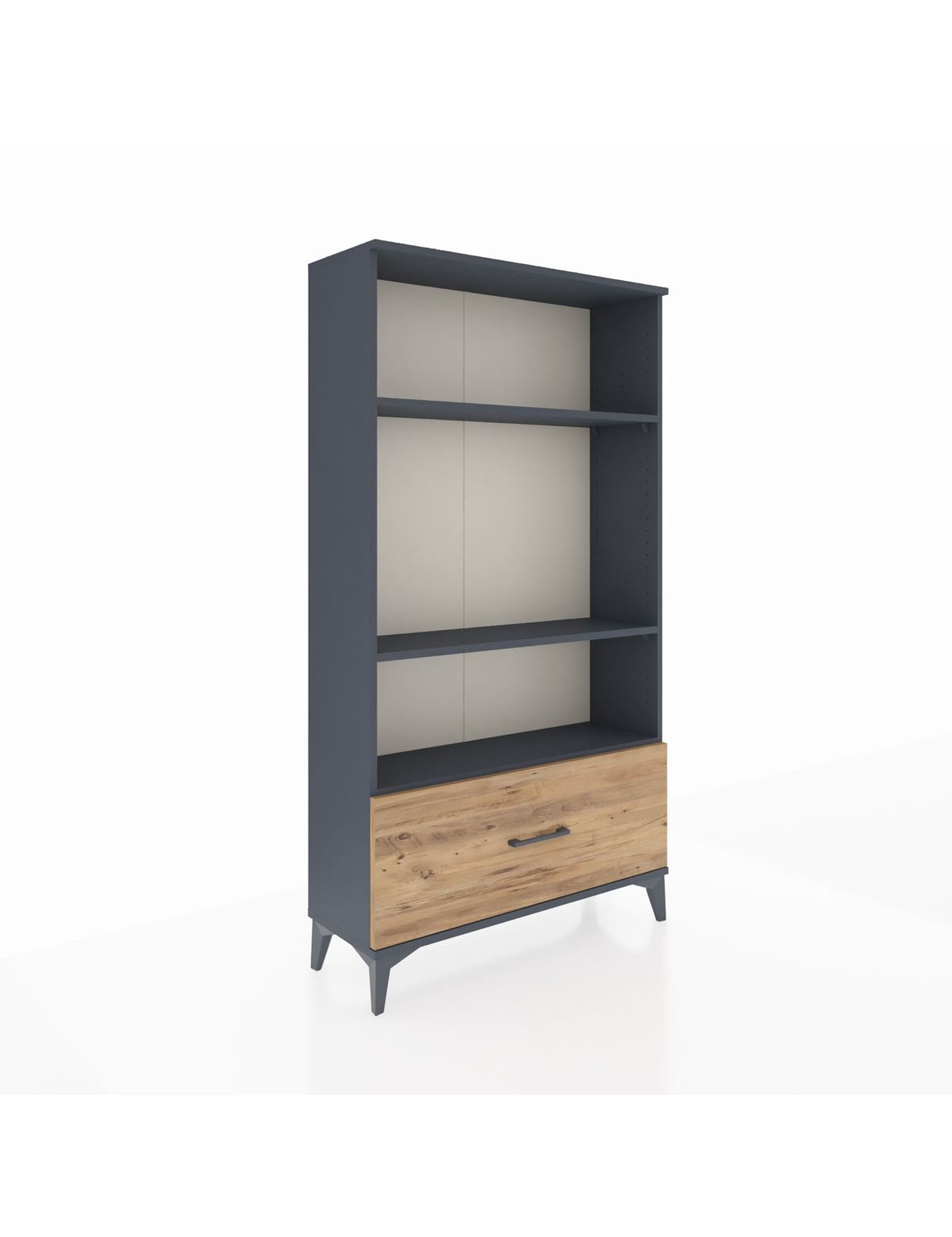 Arges Dolap 3 Raflı Tek Çekmeceli 88x30x163 Antrasit-Çam