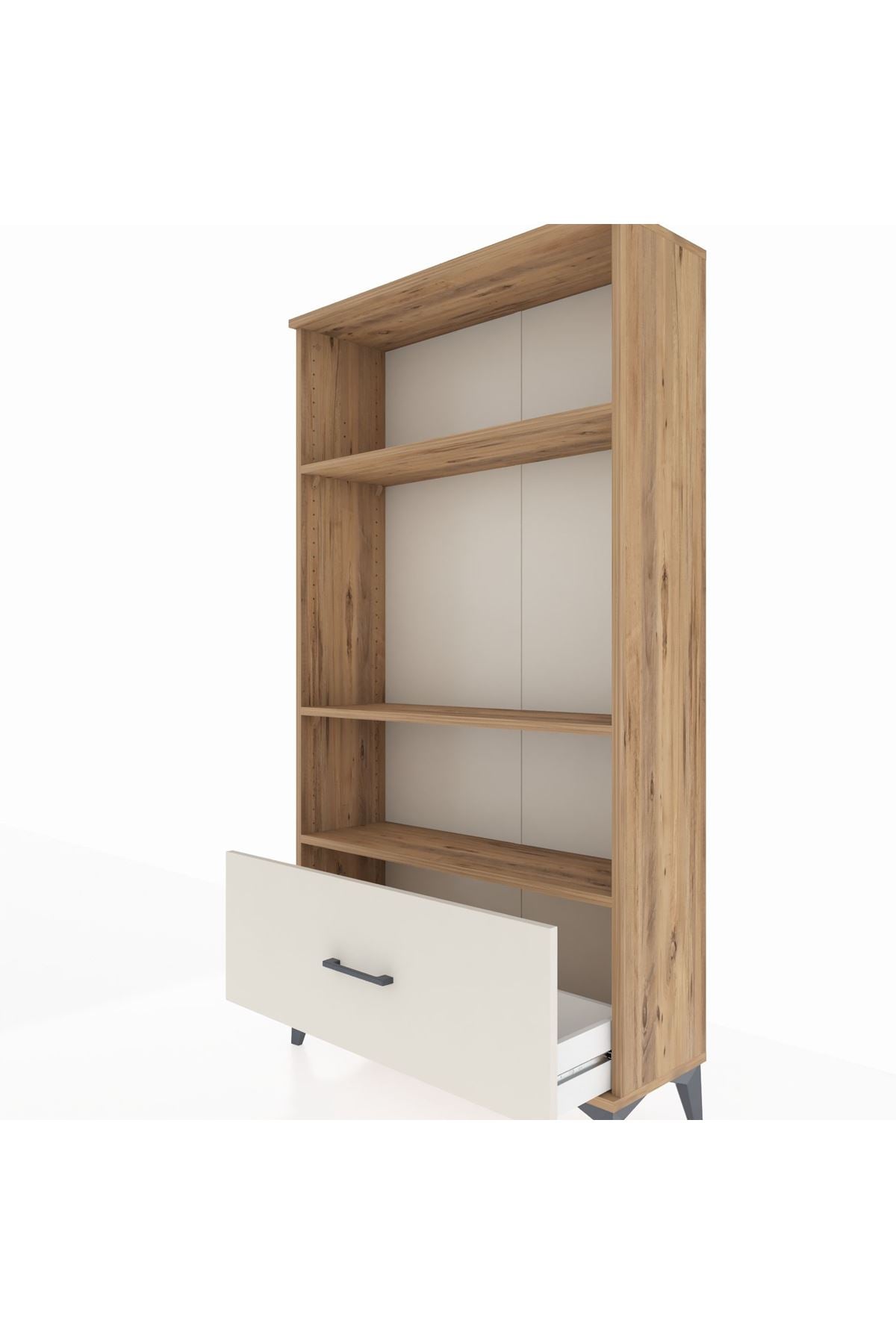 Arges Dolap 3 Raflı Tek Çekmeceli 88x30x163 Çam-Aytaşı