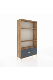 Arges Dolap 3 Raflı Tek Çekmeceli 88x30x163 Çam-Antrasit