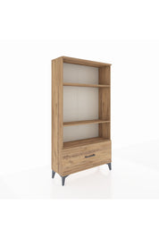 Arges Dolap 3 Raflı Tek Çekmeceli 88x30x163 Çam-Çam