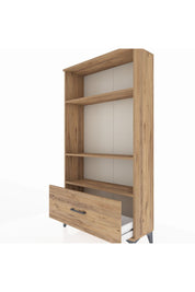 Arges Dolap 3 Raflı Tek Çekmeceli 88x30x163 Çam-Çam