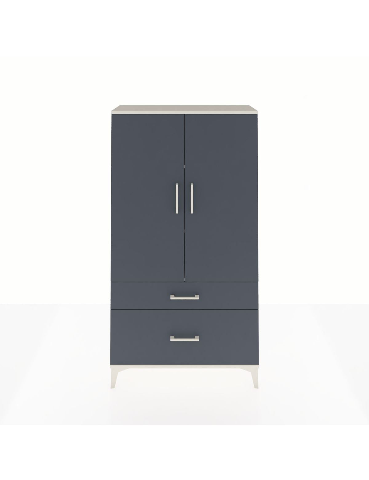 Arges Dolap 3 Raflı 2 Çekmeceli 2 Kapaklı 88x30x163 Aytaşı-Antrasit