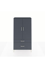 Arges Dolap 3 Raflı 2 Çekmeceli 2 Kapaklı 88x30x163 Antrasit-Antrasit