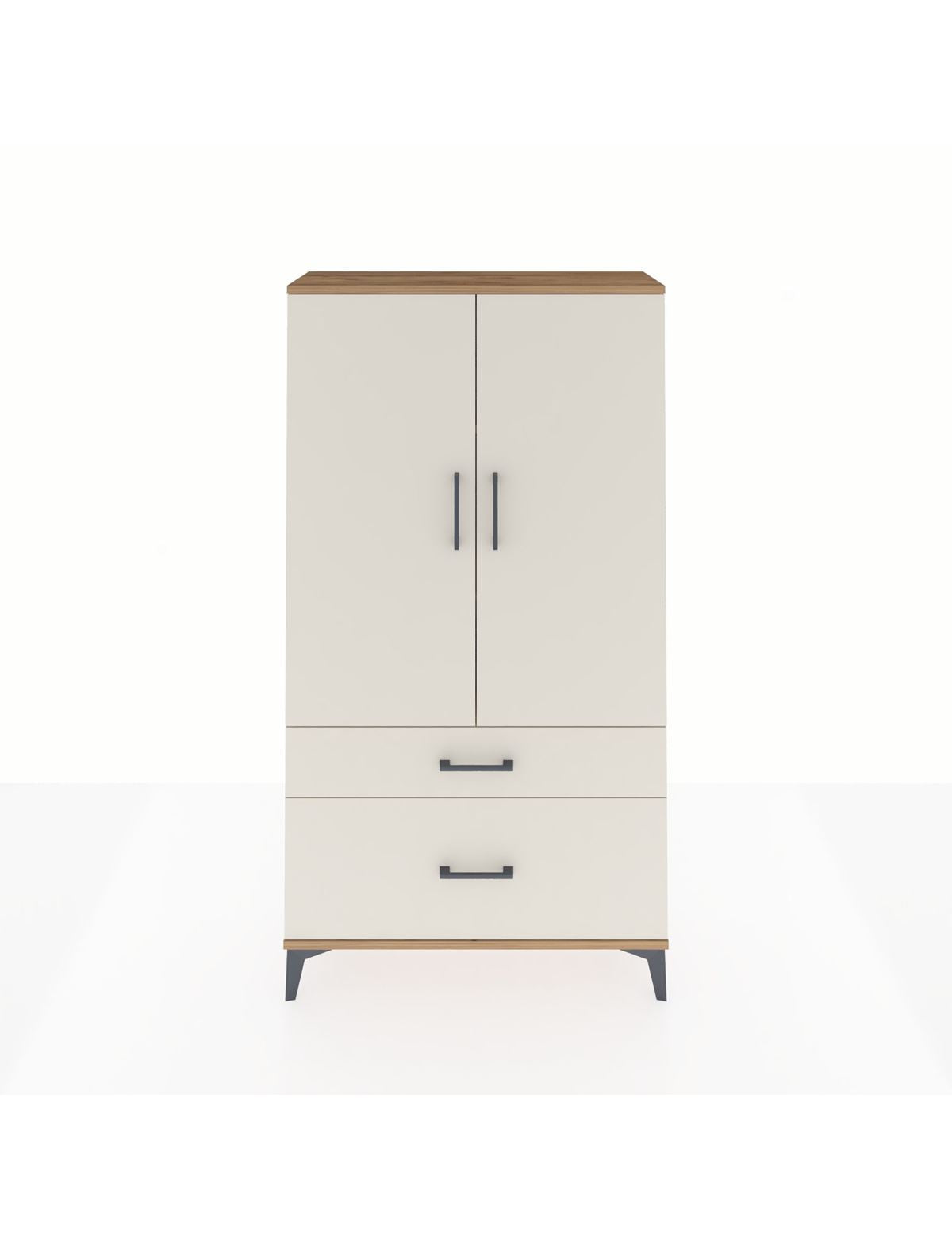 Arges Dolap 3 Raflı 2 Çekmeceli 2 Kapaklı 88x30x163 Çam-Aytaşı