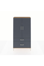 Arges Dolap 3 Raflı 2 Çekmeceli 2 Kapaklı 88x30x163 Çam-Antrasit