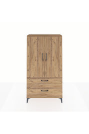 Arges Dolap 3 Raflı 2 Çekmeceli 2 Kapaklı 88x30x163 Çam-Çam