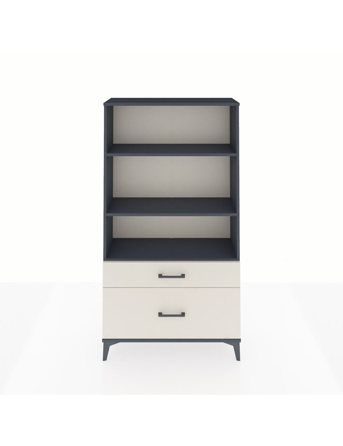 Arges Dolap 3 Raflı 2 Çekmeceli 88x30x163 Antrasit-Aytaşı