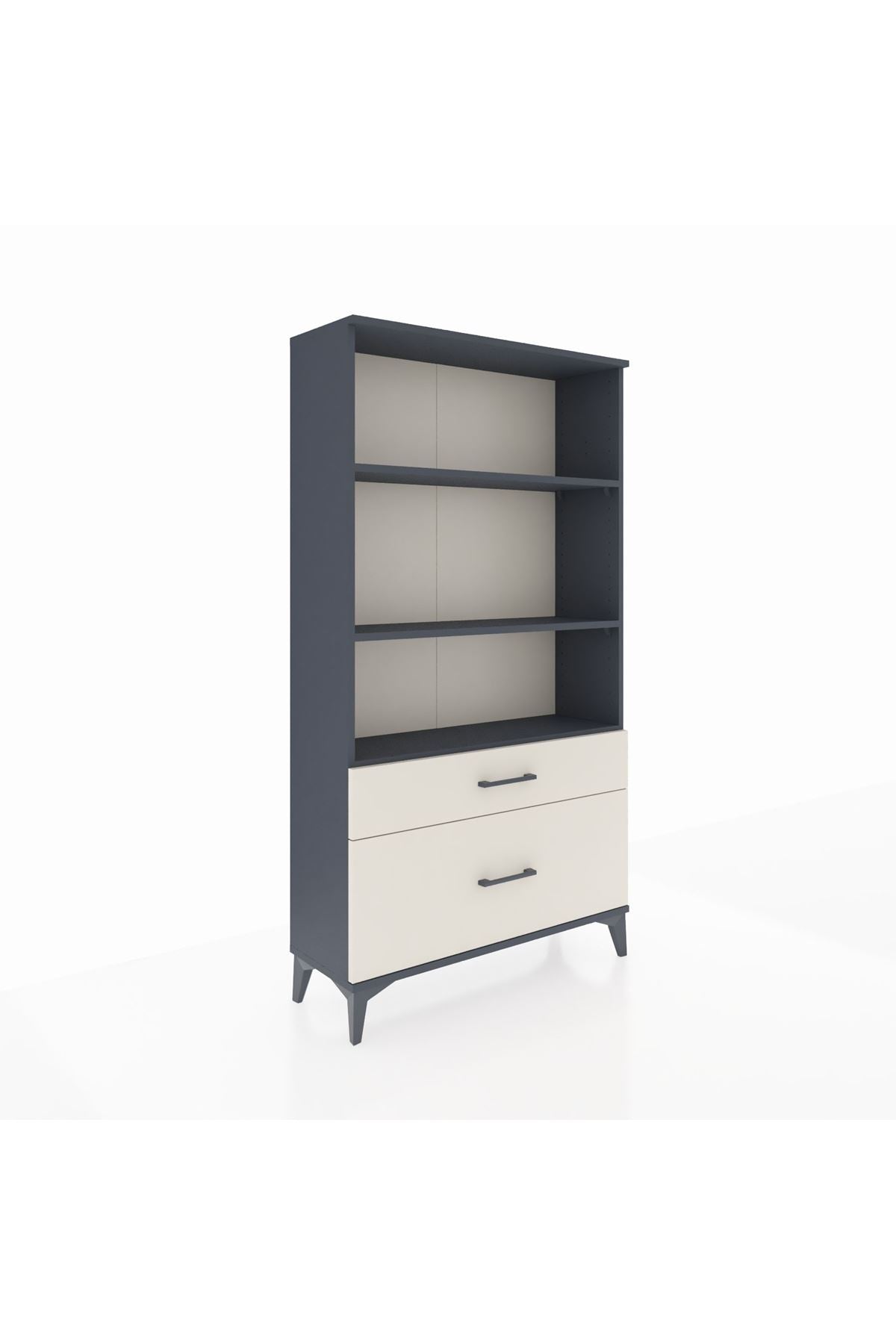 Arges Dolap 3 Raflı 2 Çekmeceli 88x30x163 Antrasit-Aytaşı