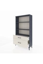 Arges Dolap 3 Raflı 2 Çekmeceli 88x30x163 Antrasit-Aytaşı