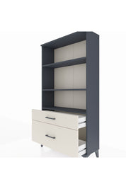 Arges Dolap 3 Raflı 2 Çekmeceli 88x30x163 Antrasit-Aytaşı