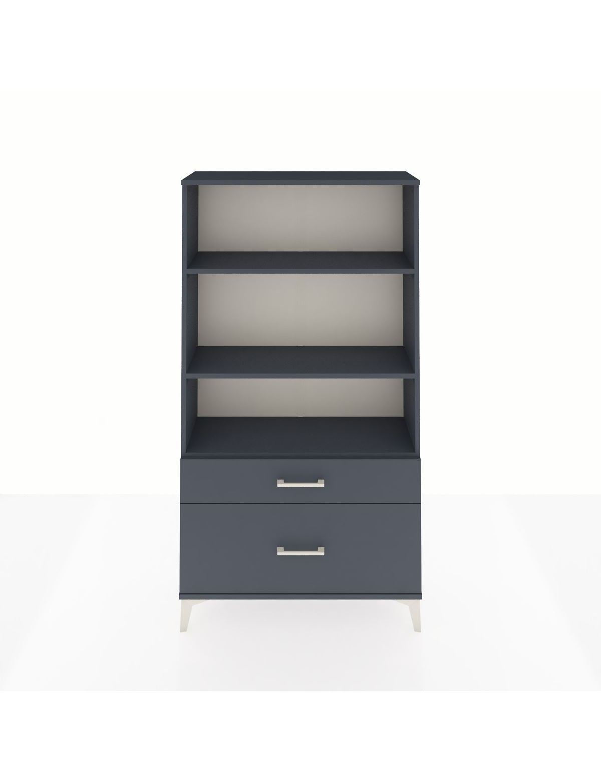 Arges Dolap 3 Raflı 2 Çekmeceli 88x30x163 Antrasit-Antrasit