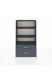 Arges Dolap 3 Raflı 2 Çekmeceli 88x30x163 Antrasit-Antrasit