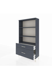 Arges Dolap 3 Raflı 2 Çekmeceli 88x30x163 Antrasit-Antrasit