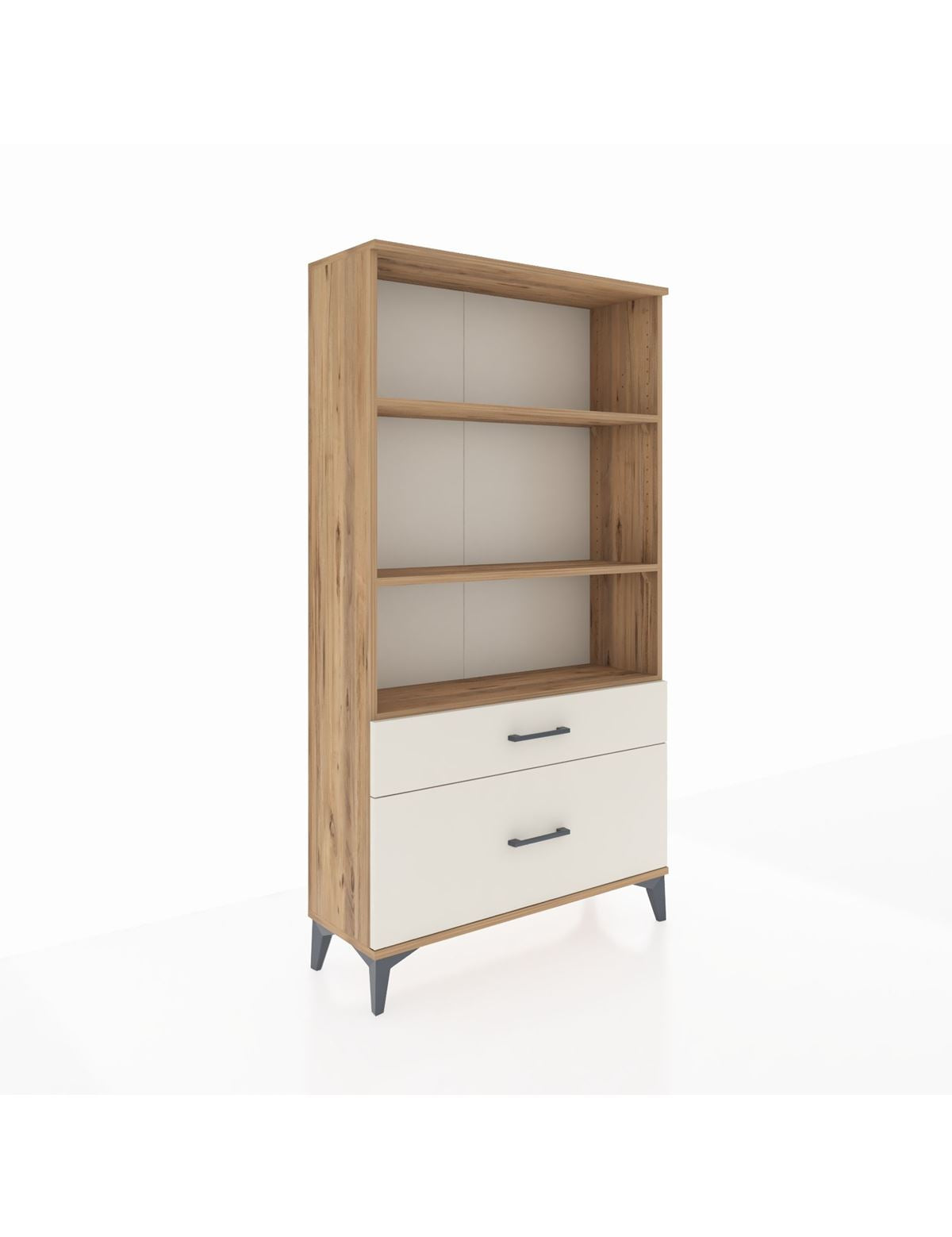 Arges Dolap 3 Raflı 2 Çekmeceli 88x30x163 Çam-Aytaşı