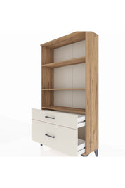Arges Dolap 3 Raflı 2 Çekmeceli 88x30x163 Çam-Aytaşı