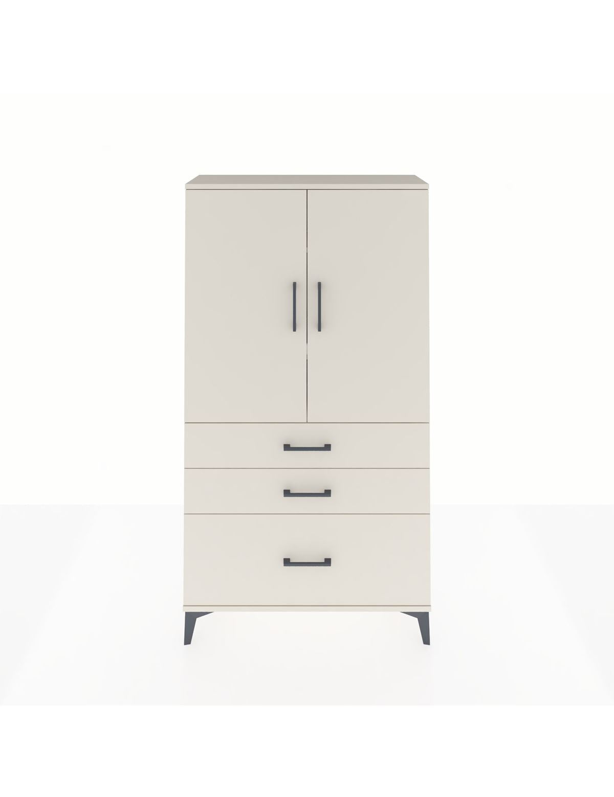 Arges Dolap 3 Raflı 3 Çekmeceli 2 Kapaklı 88x30x163 Aytaşı-Aytaşı