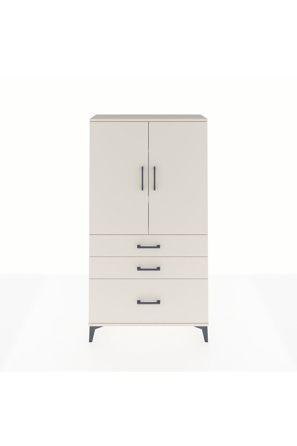 Arges Dolap 3 Raflı 3 Çekmeceli 2 Kapaklı 88x30x163 Aytaşı-Aytaşı