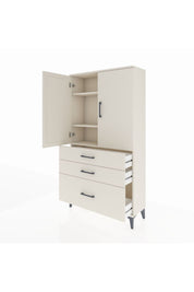 Arges Dolap 3 Raflı 3 Çekmeceli 2 Kapaklı 88x30x163 Aytaşı-Aytaşı