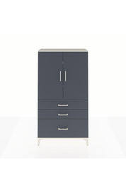 Arges Dolap 3 Raflı 3 Çekmeceli 2 Kapaklı 88x30x163 Aytaşı-Antrasit