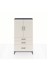 Arges Dolap 3 Raflı 3 Çekmeceli 2 Kapaklı 88x30x163