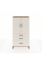 Arges Dolap 3 Raflı 3 Çekmeceli 2 Kapaklı 88x30x163 Çam-Aytaşı