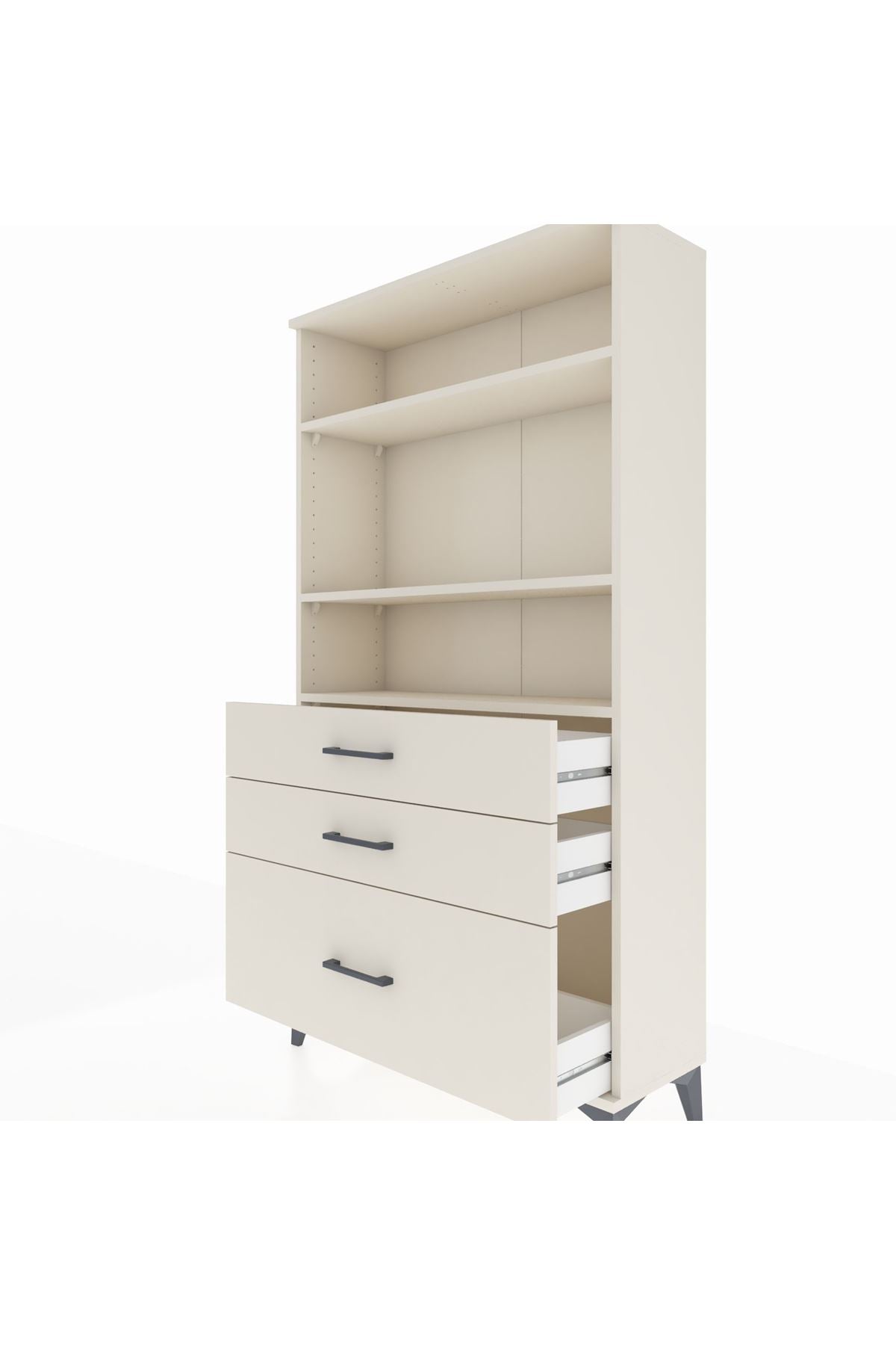 Arges Dolap 3 Raflı 3 Çekmeceli 88x30x163 Aytaşı-Aytaşı