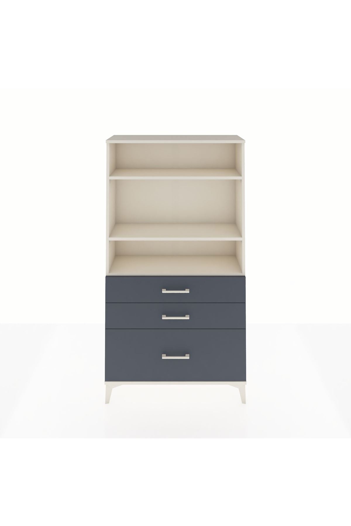 Arges Dolap 3 Raflı 3 Çekmeceli 88x30x163 Aytaşı-Antrasit