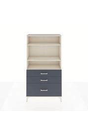 Arges Dolap 3 Raflı 3 Çekmeceli 88x30x163 Aytaşı-Antrasit