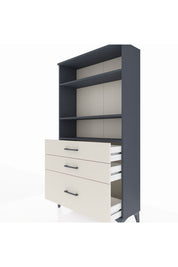 Arges Dolap 3 Raflı 3 Çekmeceli 88x30x163 Antrasit-Aytaşı