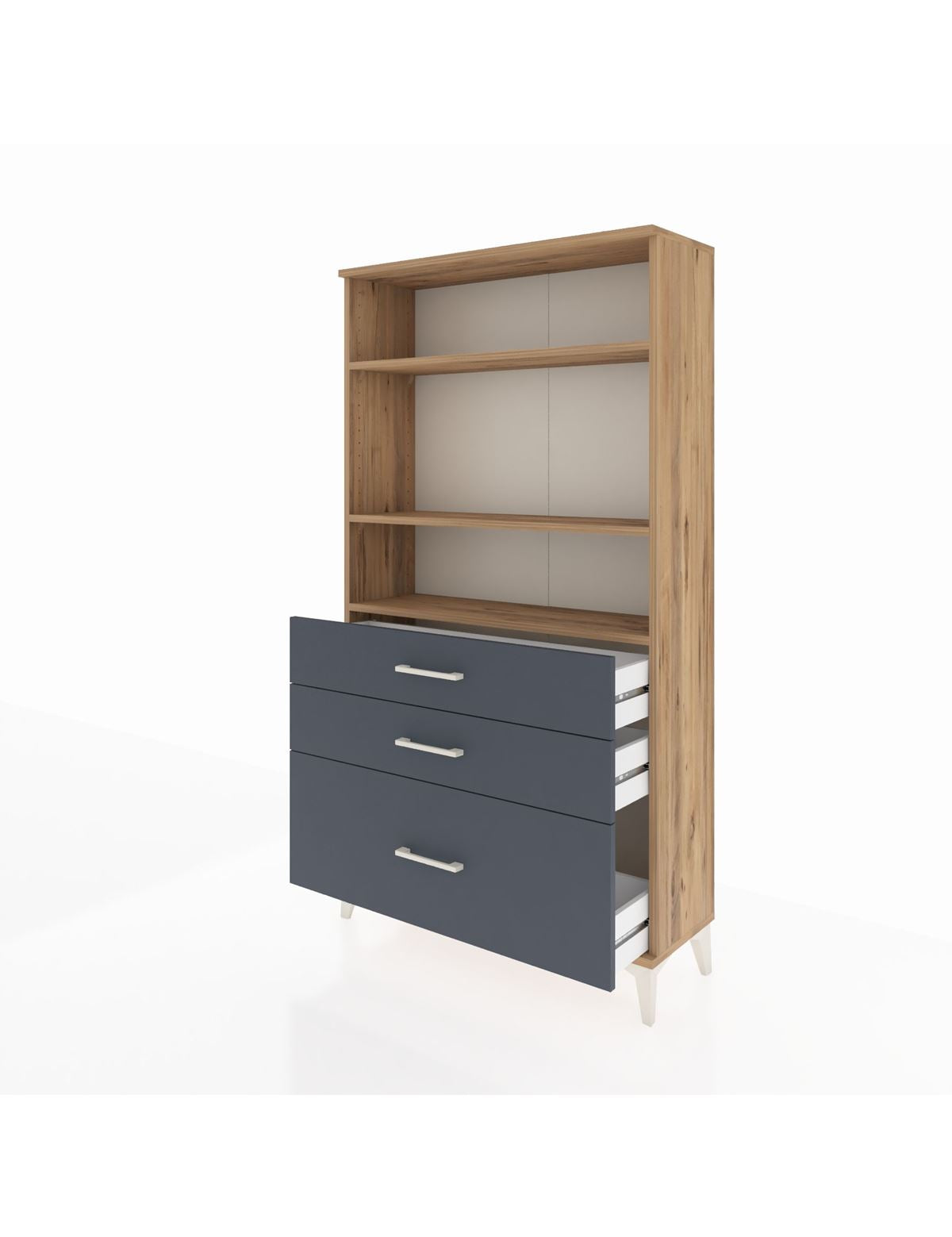 Arges Dolap 3 Raflı 3 Çekmeceli 88x30x163 - S21M006V8A