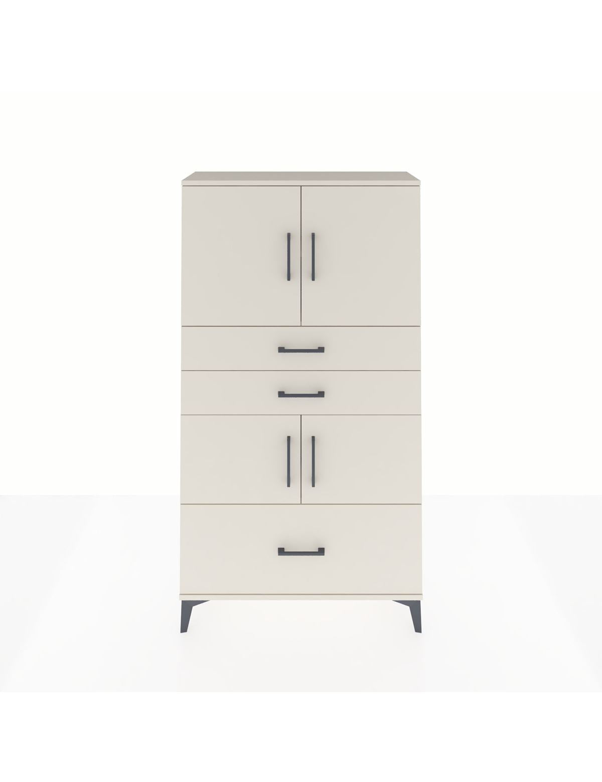 Arges Dolap 3 Raflı 3 Çekmeceli 4 Kapaklı 88x30x163 Aytaşı-Aytaşı