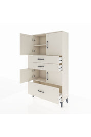 Arges Dolap 3 Raflı 3 Çekmeceli 4 Kapaklı 88x30x163 Aytaşı-Aytaşı