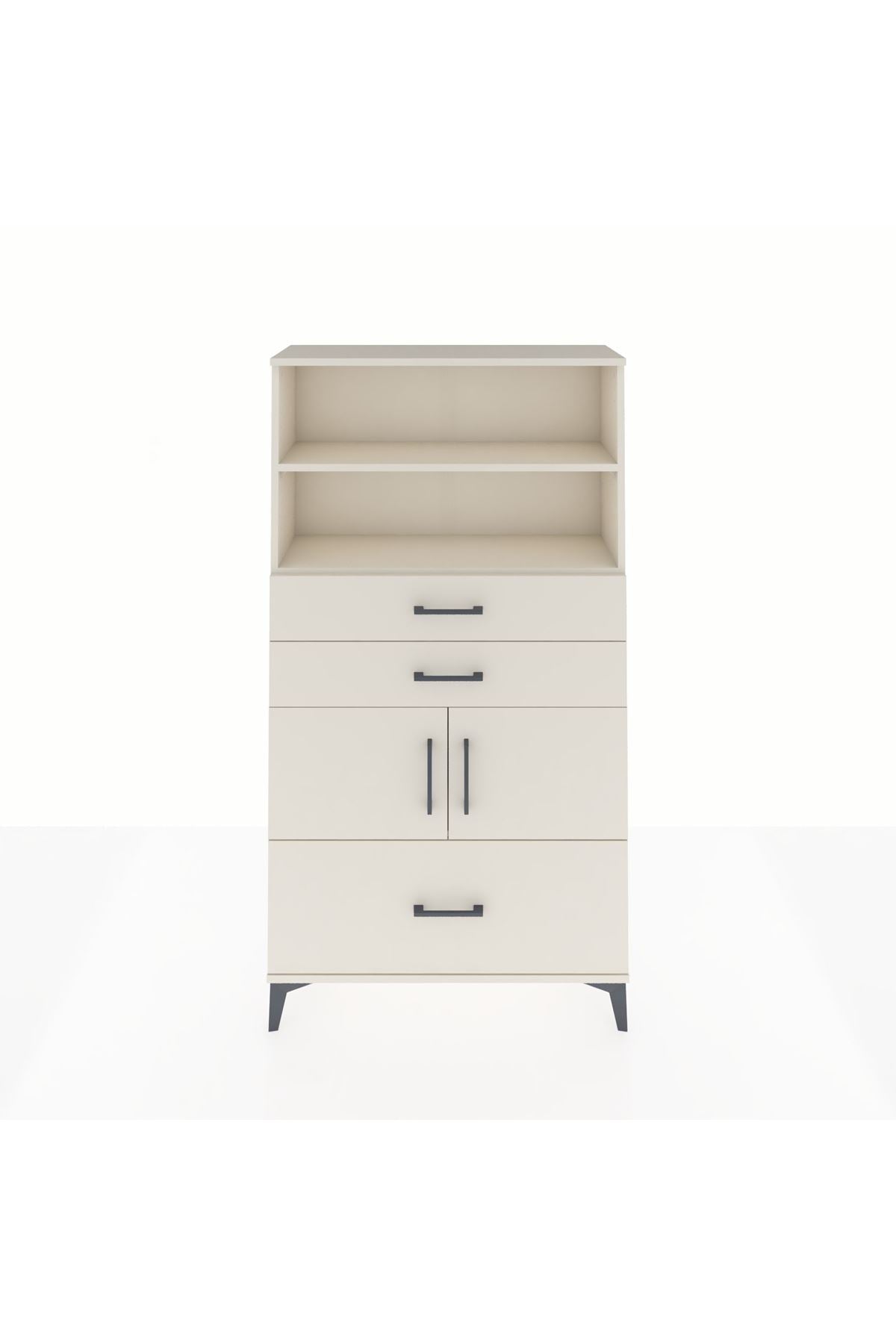 Arges Dolap 3 Raflı 3 Çekmeceli 2 Kapaklı 88x30x163 Aytaşı-Aytaşı