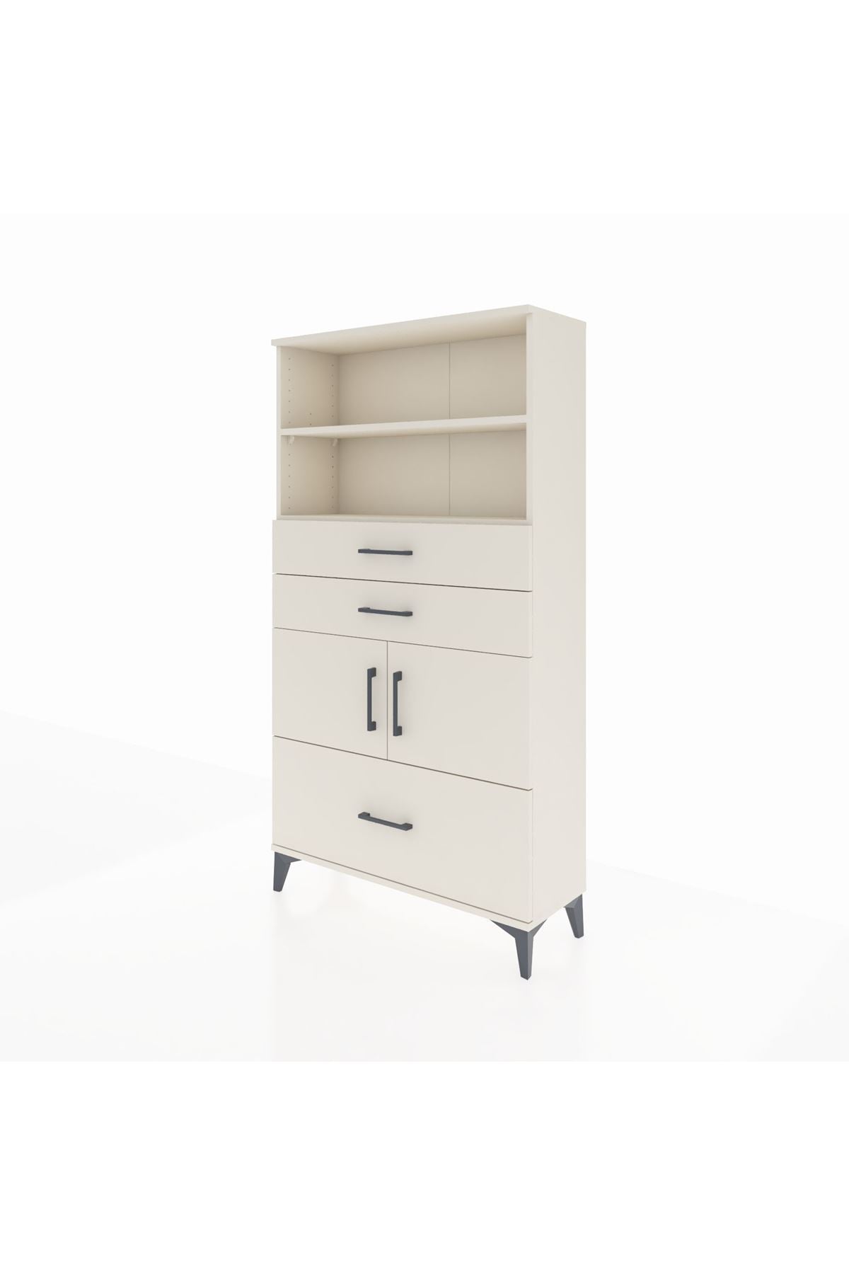 Arges Dolap 3 Raflı 3 Çekmeceli 2 Kapaklı 88x30x163 Aytaşı-Aytaşı