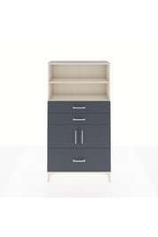 Arges Dolap 3 Raflı 3 Çekmeceli 2 Kapaklı 88x30x163 Aytaşı-Antrasit