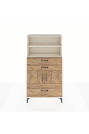 Arges Dolap 3 Raflı 3 Çekmeceli 2 Kapaklı 88x30x163 Aytaşı-Çam