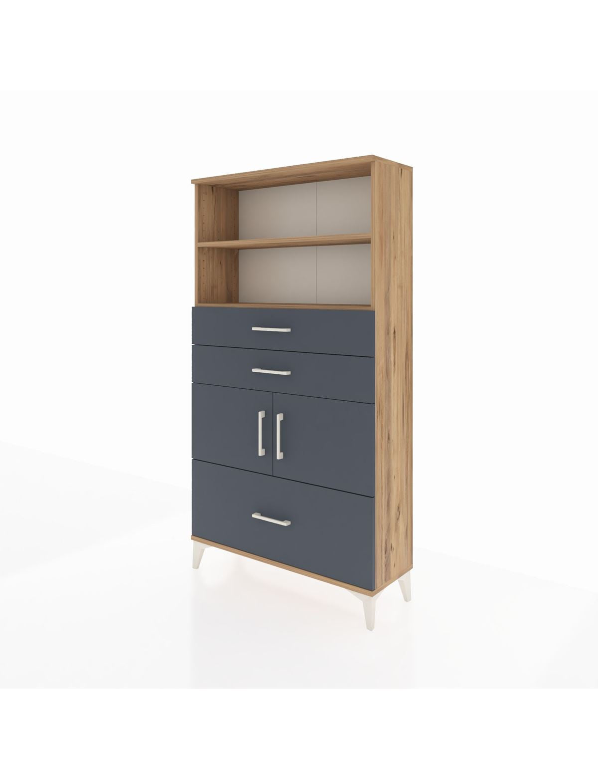 Arges Dolap 3 Raflı 3 Çekmeceli 2 Kapaklı 88x30x163 - S21M008V8A