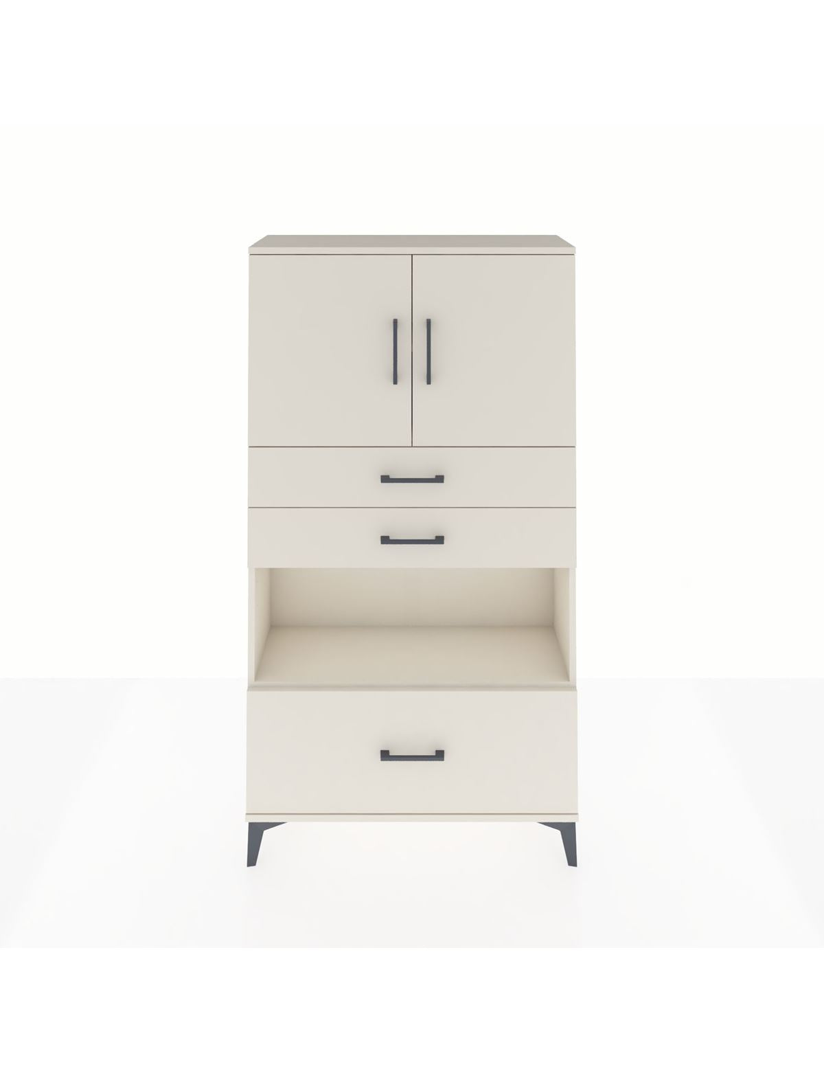 Arges Dolap 3 Raflı 3 Çekmeceli 2 Kapaklı 88x30x163 Aytaşı-Aytaşı