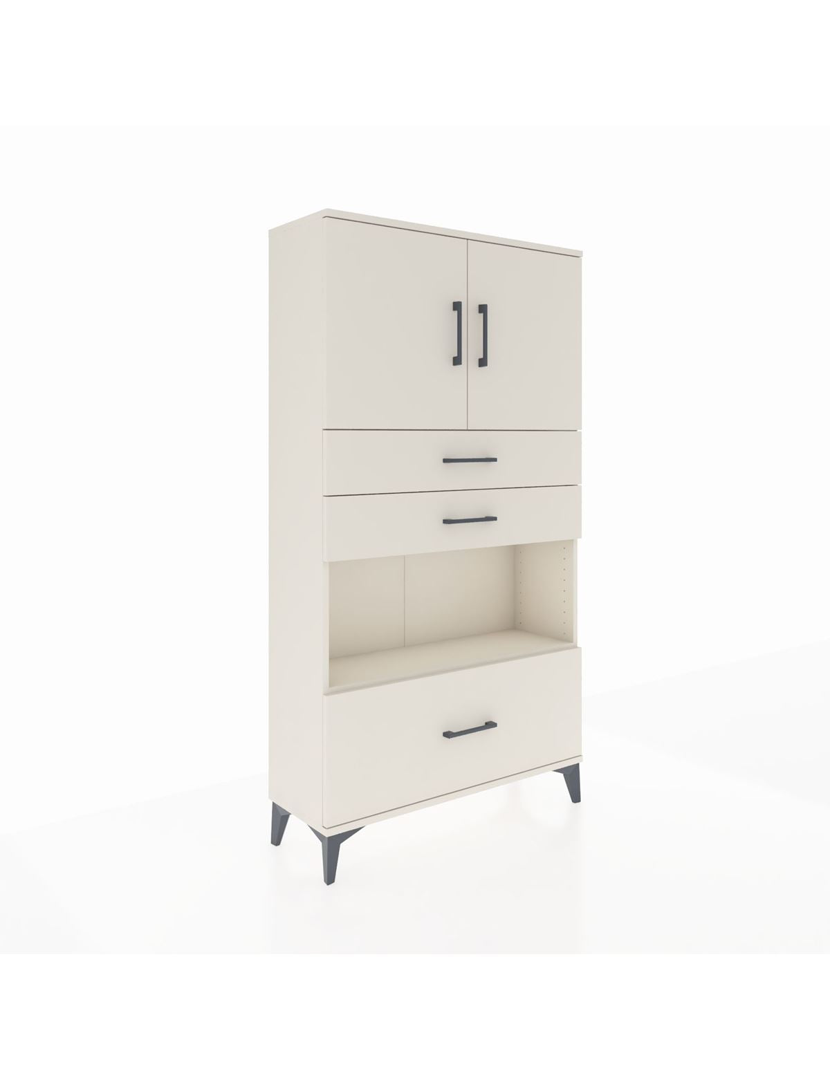 Arges Dolap 3 Raflı 3 Çekmeceli 2 Kapaklı 88x30x163 Aytaşı-Aytaşı