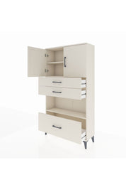 Arges Dolap 3 Raflı 3 Çekmeceli 2 Kapaklı 88x30x163 Aytaşı-Aytaşı