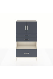 Arges Dolap 3 Raflı 3 Çekmeceli 2 Kapaklı 88x30x163 Aytaşı-Antrasit