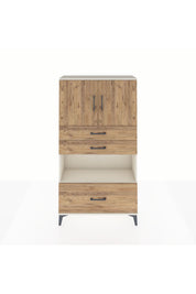 Arges Dolap 3 Raflı 3 Çekmeceli 2 Kapaklı 88x30x163 Aytaşı-Çam