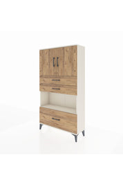 Arges Dolap 3 Raflı 3 Çekmeceli 2 Kapaklı 88x30x163 Aytaşı-Çam
