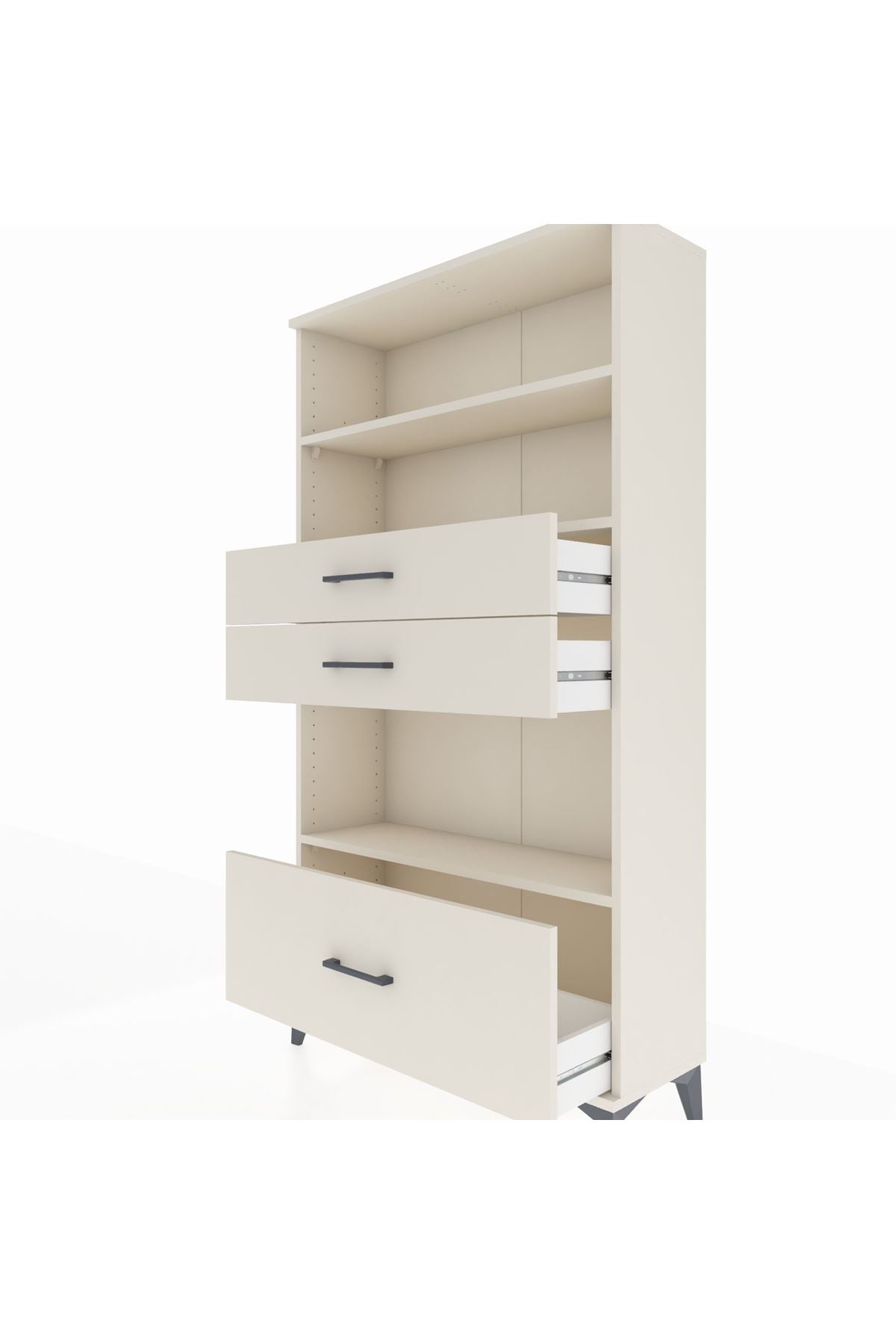 Arges Dolap 3 Raflı 3 Çekmeceli 88x30x163 Aytaşı-Aytaşı