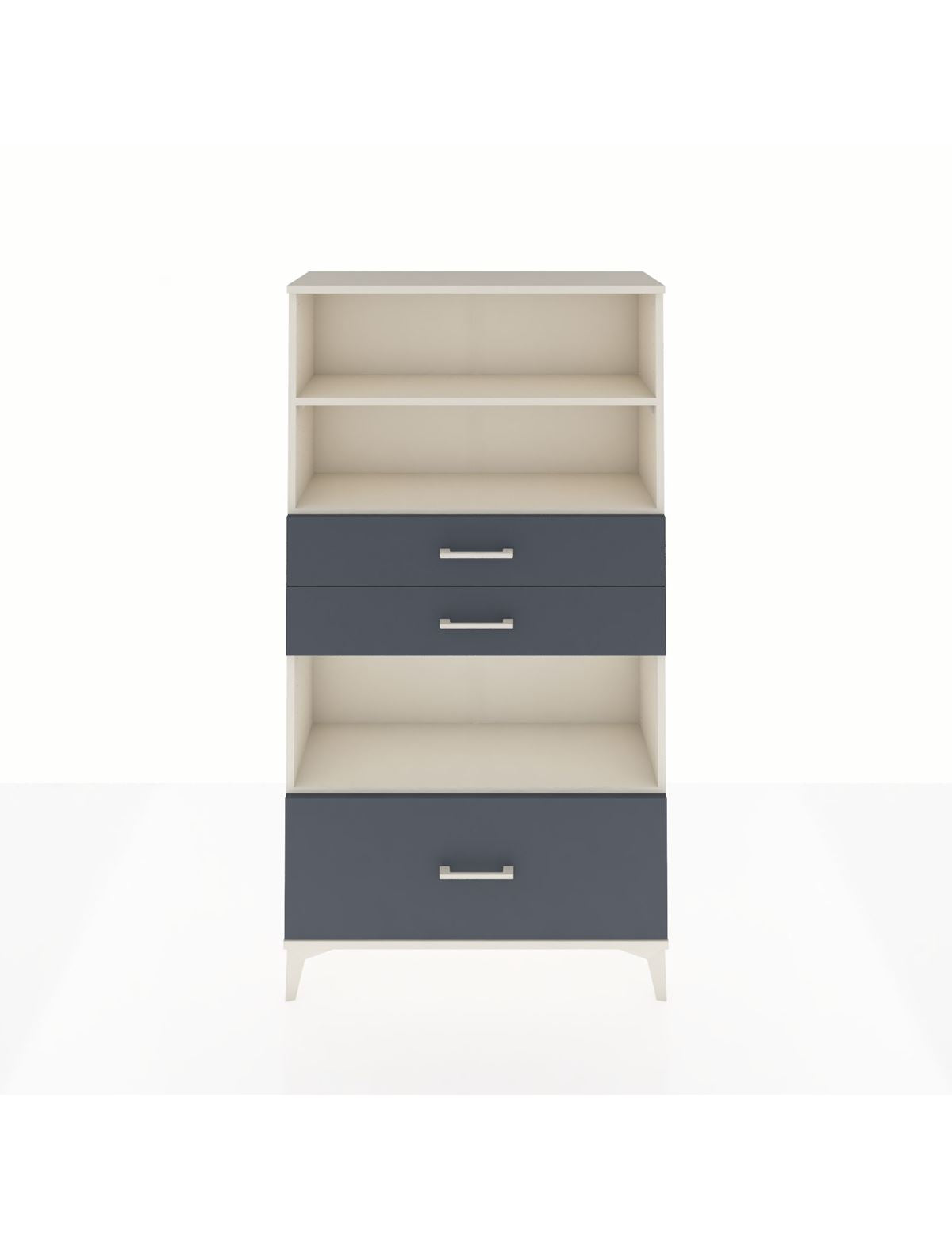 Arges Dolap 3 Raflı 3 Çekmeceli 88x30x163 Aytaşı-Antrasit