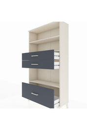 Arges Dolap 3 Raflı 3 Çekmeceli 88x30x163 Aytaşı-Antrasit