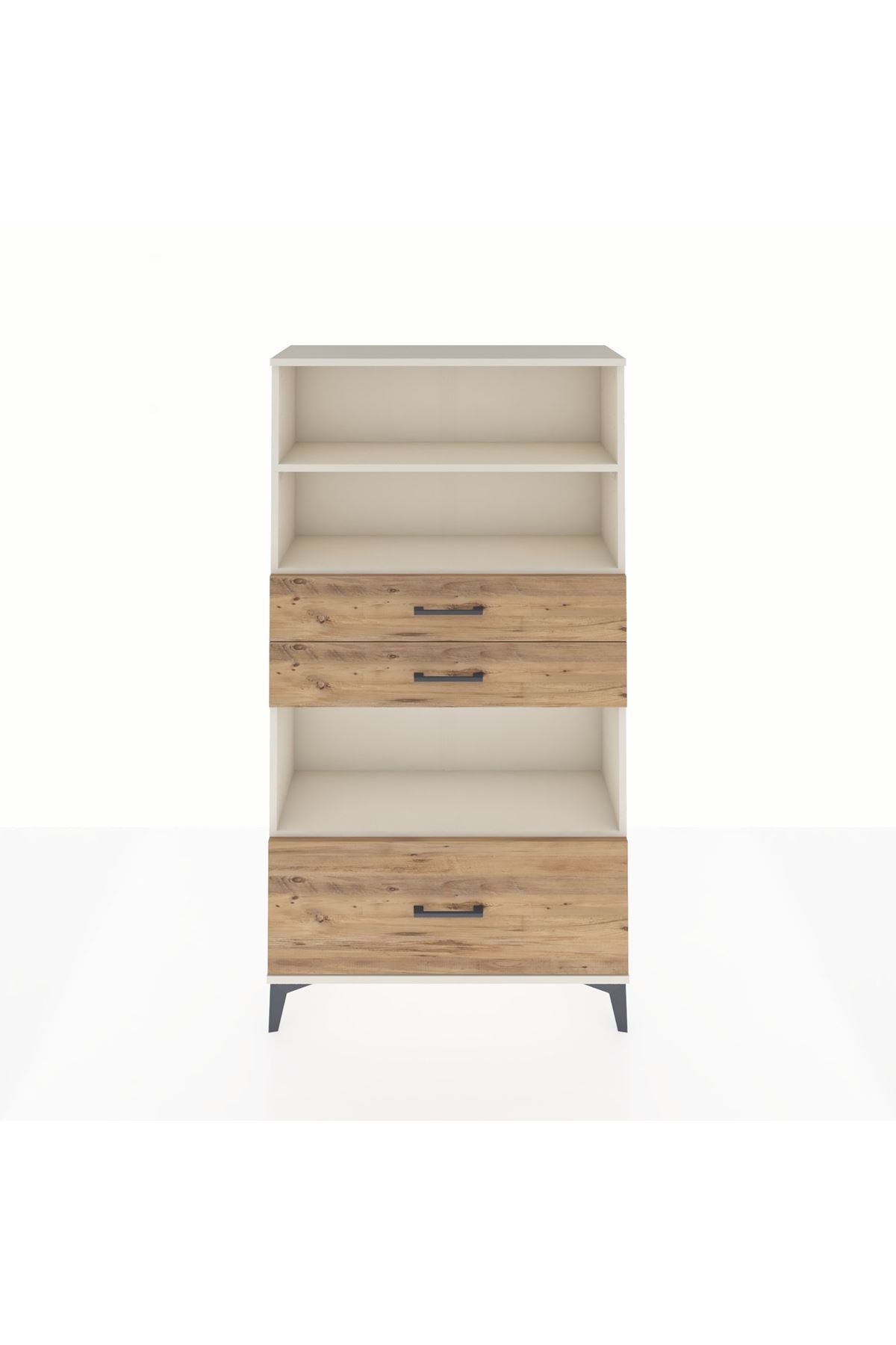 Arges Dolap 3 Raflı 3 Çekmeceli 88x30x163 Aytaşı-Çam